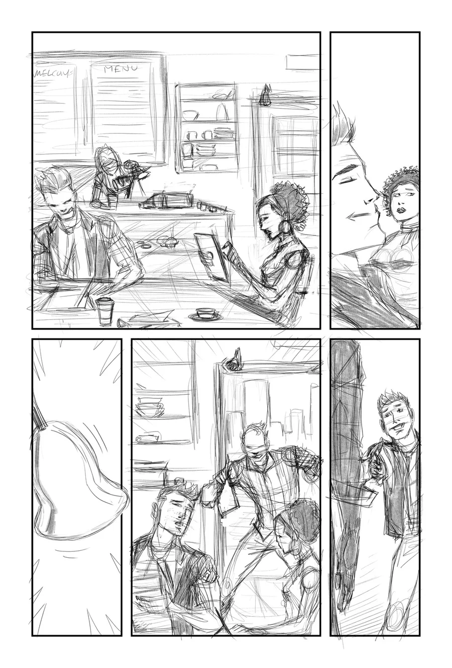 Original T-Shirt Lawyer comic pencil artwork