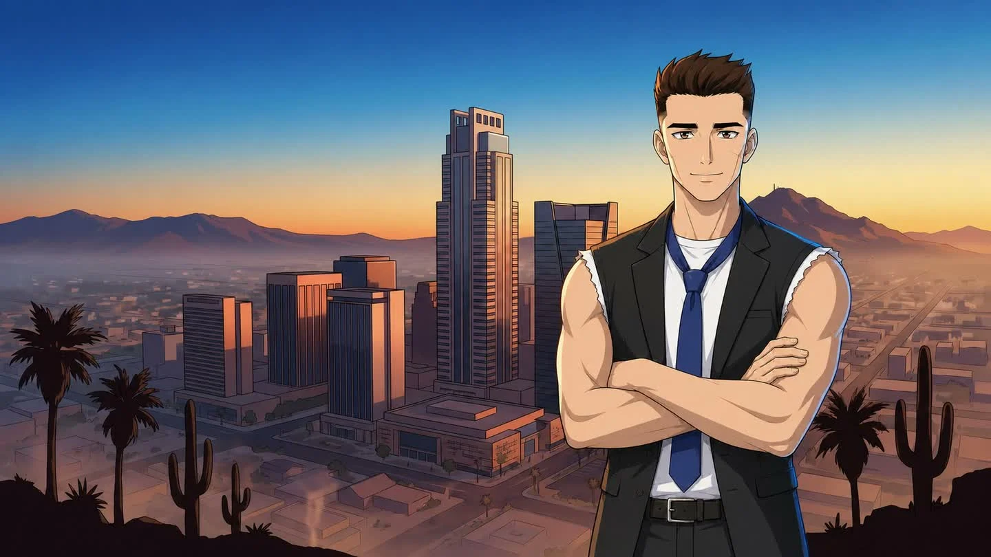 The T-Shirt Lawyer in an illustrated Phoenix